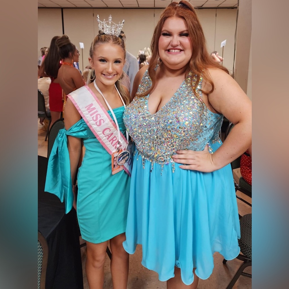 Sherri Hill lookalike! AB stoned with side zipper